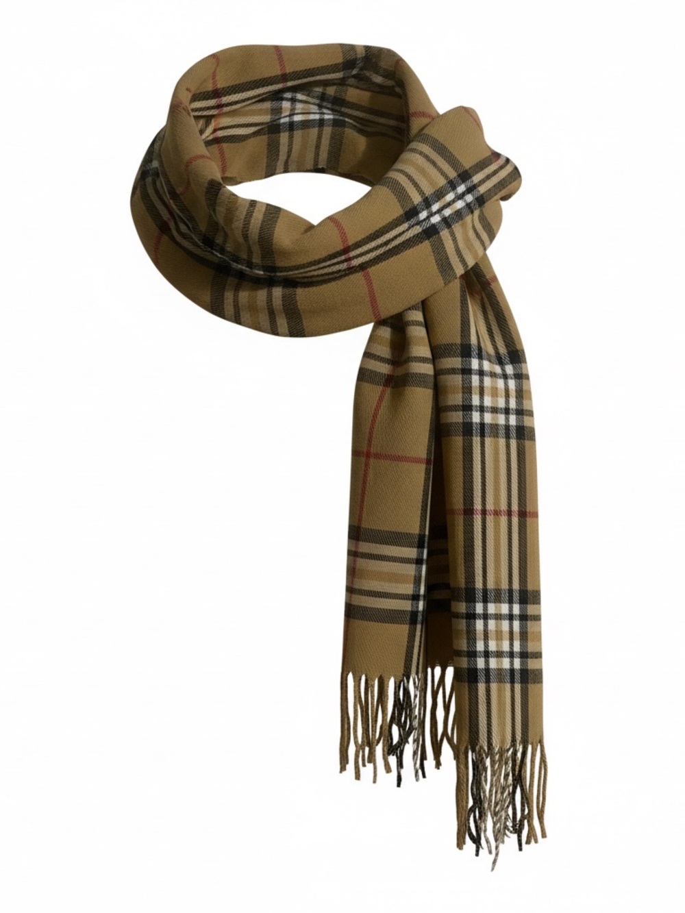 100% Cashmere Classic Check pattern scarfs